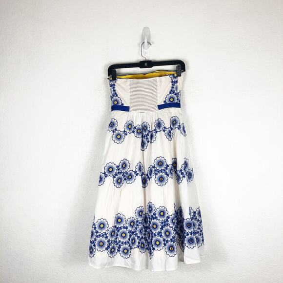 Anthropologie Moulinette Soeurs Forget Me Not Midi Dress Size 2 Floral Vintage - Picture 13 of 14